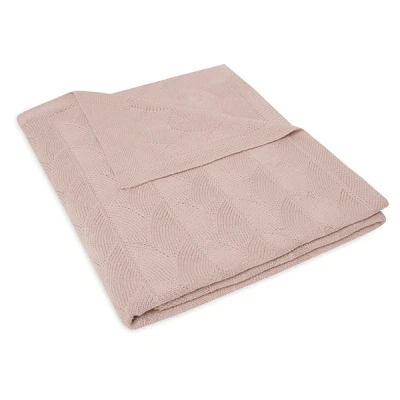 Afbeelding van Jollein Deken Wieg 75x100cm Shell Knit Wild Rose GOTS