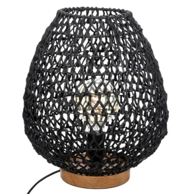 Afbeelding van Atmosphera Tafellamp Etel D30,5x35,5cm Zwart E27
