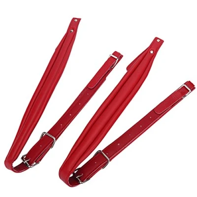 Afbeelding van VGEBY Verstelbare accordeonbretels van kunstleer voor bas 16 tot 120 cm (rood)