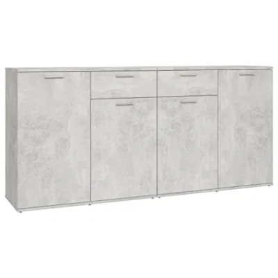 Image de vidaXL Buffet Gris béton 160x36x75 cm Bois d&#039;ingénierie3074931