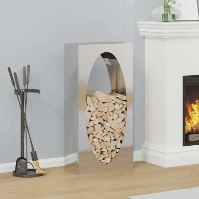 Afbeelding van Brandhoutrek 50x23x100 cm roestvrij staal