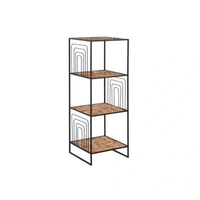 Afbeelding van Planken Home ESPRIT Zwart Metaal Vezel 35 x 98 cm