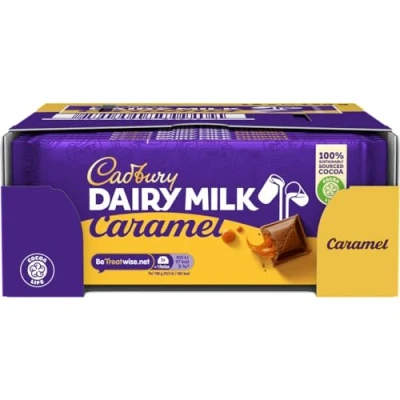 Afbeelding van Cadbury Dairy Milk Chocoladereep met karamel, romige melk en gouden 120 g