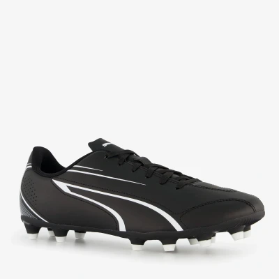 Afbeelding van Puma Vitoria FG/AG Voetbalschoenen met kunststof noppen, Heren, Maat: 41, Black/white Hoogwaardig imitatieleer