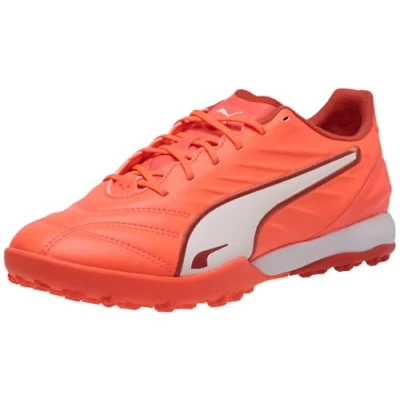 Afbeelding van Puma King Pro TT Chaussures de football unisexes pour adulte, 25 couleurs printemps été rouge blanc feu 01, 40 EU