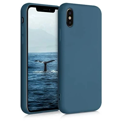 Afbeelding van kwmobile telefoonhoesje geschikt voor Apple iPhone X Hoesje smartphone Back cover in mat petrol
