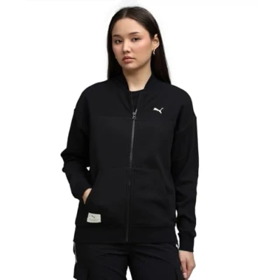 Afbeelding van PUMA Class jack met volledige rits voor Dames, Zwart, Maat XS