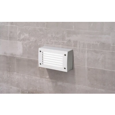 Afbeelding van Fumagalli Wandlamp Extraleti Wit Ip66 Melkwit Glas Met Rooster Incl. Gx53 3w 3000k LEDdirect.nl
