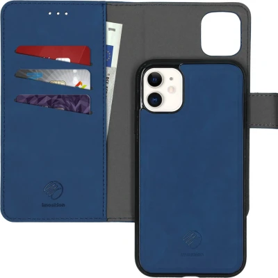 Afbeelding van iMoshion Hoesje Geschikt voor iPhone 11 Met Pasjeshouder Uitneembare 2 in 1 Luxe Bookcase Donkerblauw