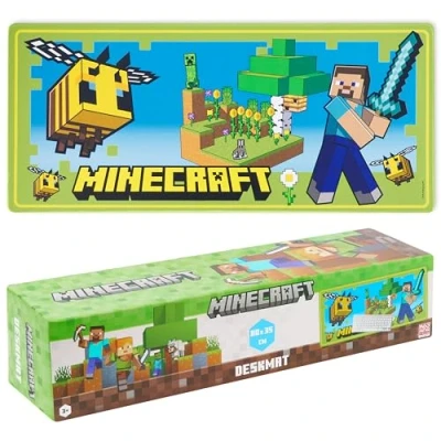Afbeelding van Minecraft Muismat voor kinderen en jongeren, antislip bureaumat 80 x 35 cm (groen)