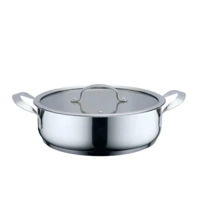Afbeelding van Kookpot met Deksel Haeger PA 24L.004A Beige Grijs Ø 24 cm