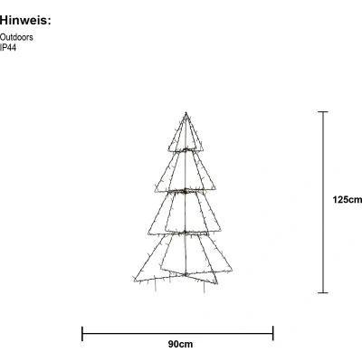 Afbeelding van Deco kerstboom Foldy 125cm