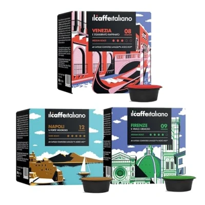 Image de FRHOME 120 Capsules café Compatibles Lavazza A modo mio Kit dégustation Il caffè italiano