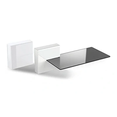 Afbeelding van Meliconi Ghost Cube Shelf Kabelgoot Modulair Kabelafdeksysteem met Glazen Plank Wit