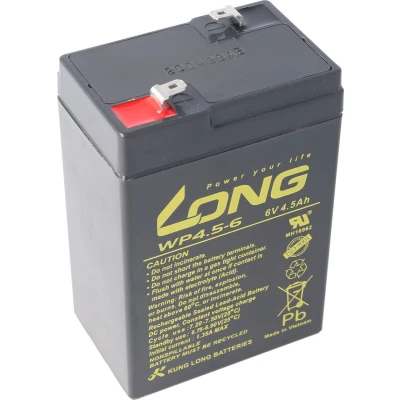 Afbeelding van Kung Lange WP4.5 6 loodbatterij volt 4.5Ah met Faston 4,8 mm stekkercontact