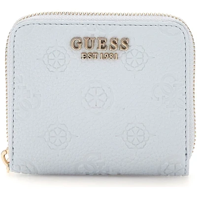 Afbeelding van GUESS Portemonnee Cresidia SLG Zip Around Wallet Powder Blue Lichtblauw