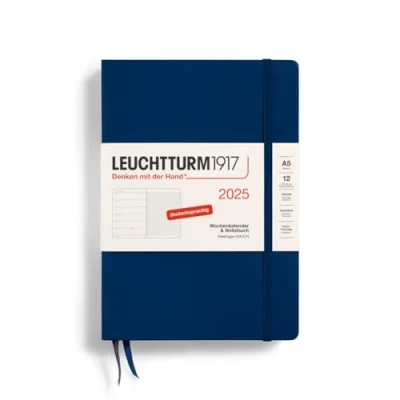 Afbeelding van LEUCHTTURM1917 370496 Weekplanner en notitieblok 2025, middelgroot (A5), marineblauw, Duits