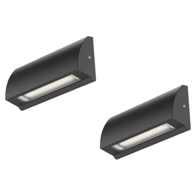 Afbeelding van ledscom.de SEGIN led wand /trapverlichting voor buiten, IP54, plat, downlight, mat zwart, vierkant, 3,6 W, 278 lm, koud wit