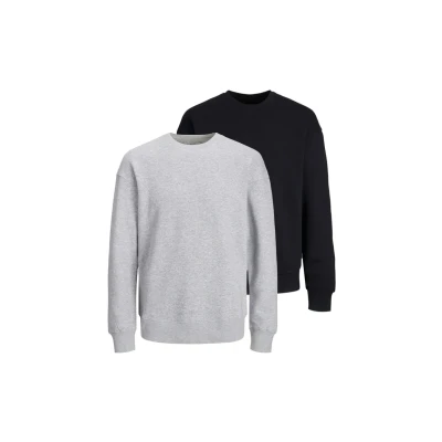 Afbeelding van Jack &amp; Jones 2ER PACK Sweater, Heren, Maat: XL, Schwarz hellgrau
