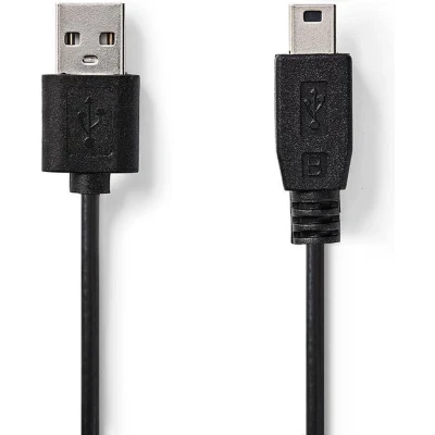 Afbeelding van Nedis Ccgt60300Bk10 Kabel Usb 2.0 A Male Mini 5 Pins 1,0 M Zwart
