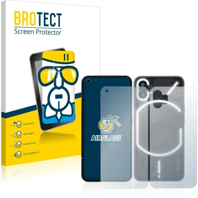 Afbeelding van BROTECT Screenprotector voor Nothing Phone (1) (Voor+Achter) Folie Beschermfolie Beschermglas transparant