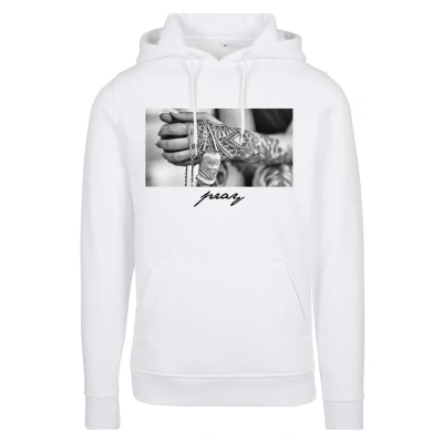 Afbeelding van Mister Tee Pray 2.0 Hoodie/trui S Wit