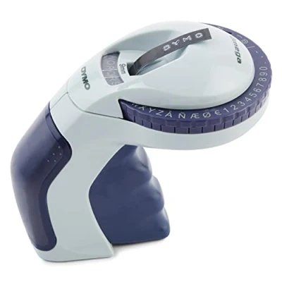 Afbeelding van Dymo Etiketteermachine met 3 labelbanden, starterset voor Omega labelapparaten, klein, ergonomisch design klikwiel, thuis, knutselen en