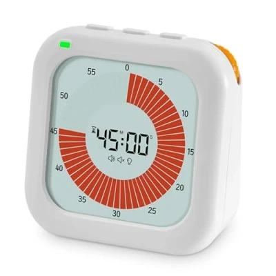 Afbeelding van visuele timer voor kinderen, 60 minuten, digitaal, schattig, timer, thuislessen, leren, tijdmanagement, aftellen