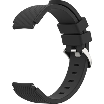 Afbeelding van imoshion Flexibel Siliconen 22 mm bandje Geschikt voor Garmin Venu 2 / Fenix 7 Pro 7s 6 Vivoactive 4 Polar Grit X Vantage M2 V2 Zwart