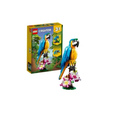 Afbeelding van LEGO Creator 3 in 1 31136 3in1 Exotische Papegaai Kikker Vis Set