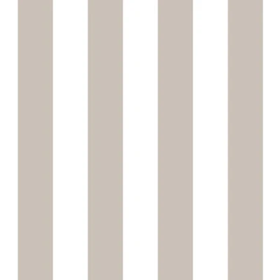Afbeelding van Deauville Brede Strepen Vliesbehang Behang Muurdecoratie Beige 0,53 x 10,05