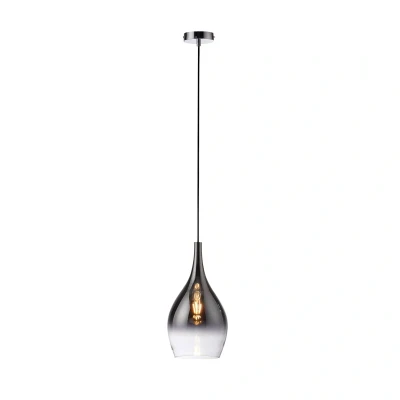 Afbeelding van Paul Neuhaus Pilua hanglamp, rookgrijs, glas, Ø 20 cm, E27