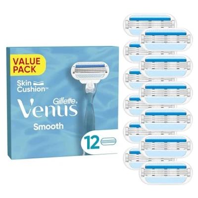 Afbeelding van Gillette Venus 3 stuks gladde scheermesjes voor dames, omgeven door beschermende kussens