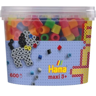 Afbeelding van Hama 8572 creatieve vrije tijd, pot, 600 parels, om te strijken, maat maxi, neon