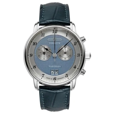 Afbeelding van Zeppelin Friedrichshafen 8584 3 Herenhorloge met quartz chronograaf en leren band