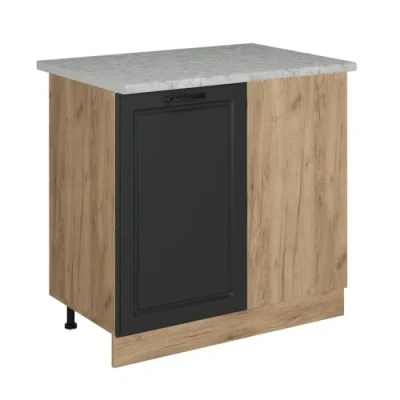 Afbeelding van Vicco Hoekkast R Line, Antraciet landhuis/Krachtige eik goud, 86 cm WB Marmer