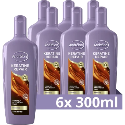 Afbeelding van 6x Andrelon Shampoo Keratine Repair 300 ml