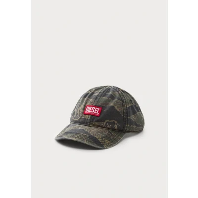 Afbeelding van Diesel heren C Vado pet met camouflage print in de kleur Groen, maat: M
