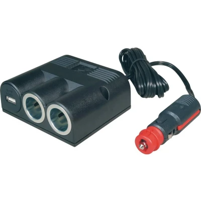Afbeelding van ProCar 67335501 67335500 Sigarettenaanstekerverdeler Aantal sigarettenaanstekerbussen 2 x Interfaces: USB 1 Stroombelasting (max.) 16 A