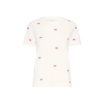 Afbeelding van Ichi Tshirt Ihcamino White Pink M/38