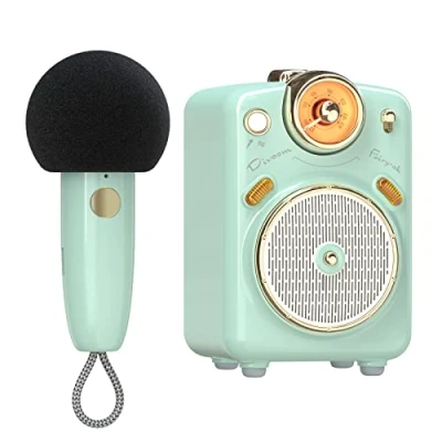 Afbeelding van Divoom Fairy OK Retro Mini Karaoke Speaker Inclusief Microfoon Mint Groen