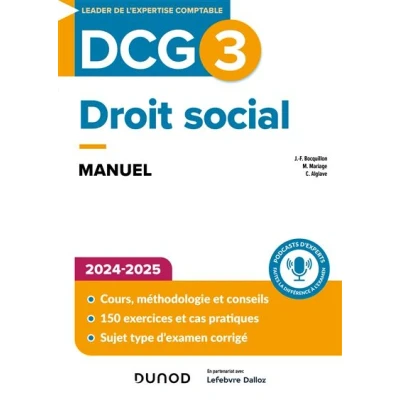 Image de DCG 3 Droit social Manuel 2024 2025