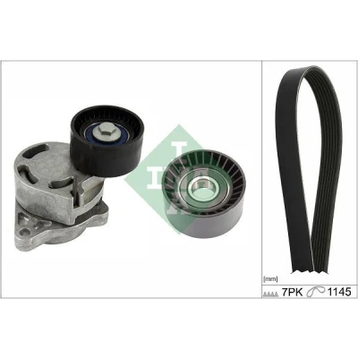 Afbeelding van INA 529 0432 10 Poly V riem set Generatorvrijloop controleren en indien nodig vervangen OPEL: Movano A Minibus