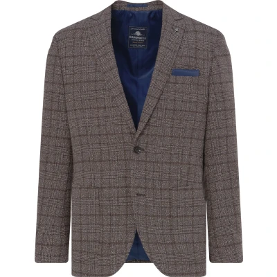 Afbeelding van Campbell Classic Colbert Heren Bruin grote ruit