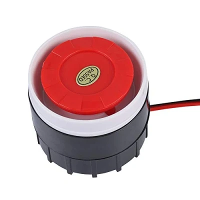 Afbeelding van Minihoorn sirene, bekabeld, DC 12 V, 120 dB, waarschuwingssirene, geluidssysteem voor thuisbeveiliging, rood
