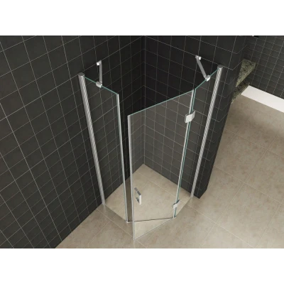 Afbeelding van Wiesbaden 5 hoek douchecabine 8mm NANO 1000x1000x2000