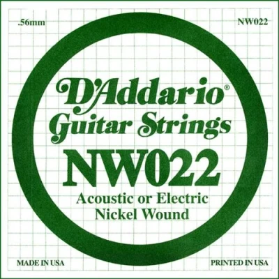 Image de D&#039;addario NW022 Corde au détail Filet rond 022 pour guitare électrique