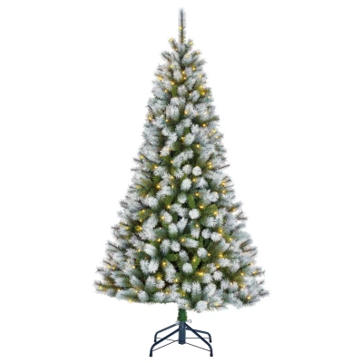 Afbeelding van Black Box Trees Kingston Kerstboom Led Frosted Groen Kunstgroen 215x117 cm