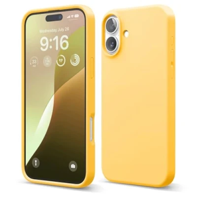 Afbeelding van elago Compatibel met iPhone 16 Plus hoesje, hoogwaardige vloeibare siliconen hoes, volledige beschermhoes, schokbestendig, slanke telefoonhoes