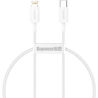 Afbeelding van Baseus Superior Serie USB C naar Apple Lightning PD 20W Wit 1 Meter